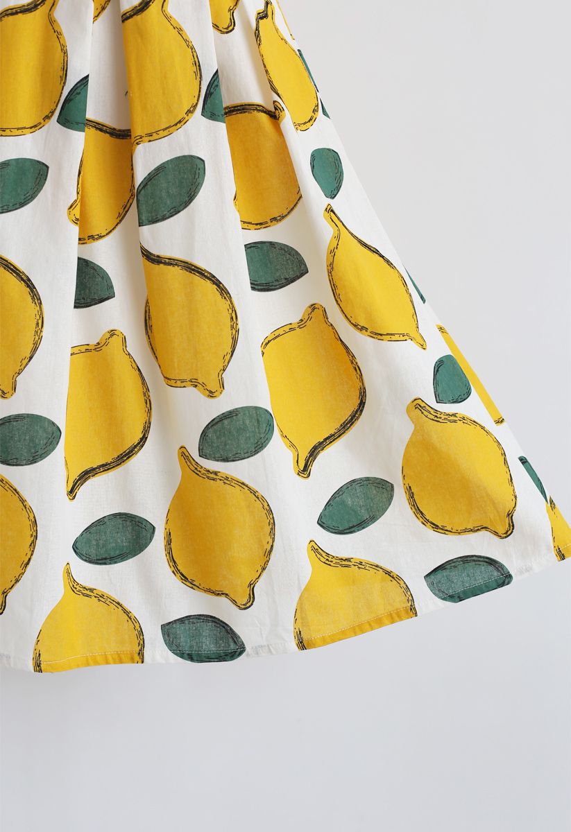 Falda midi de verano Cool Lemon A-Line